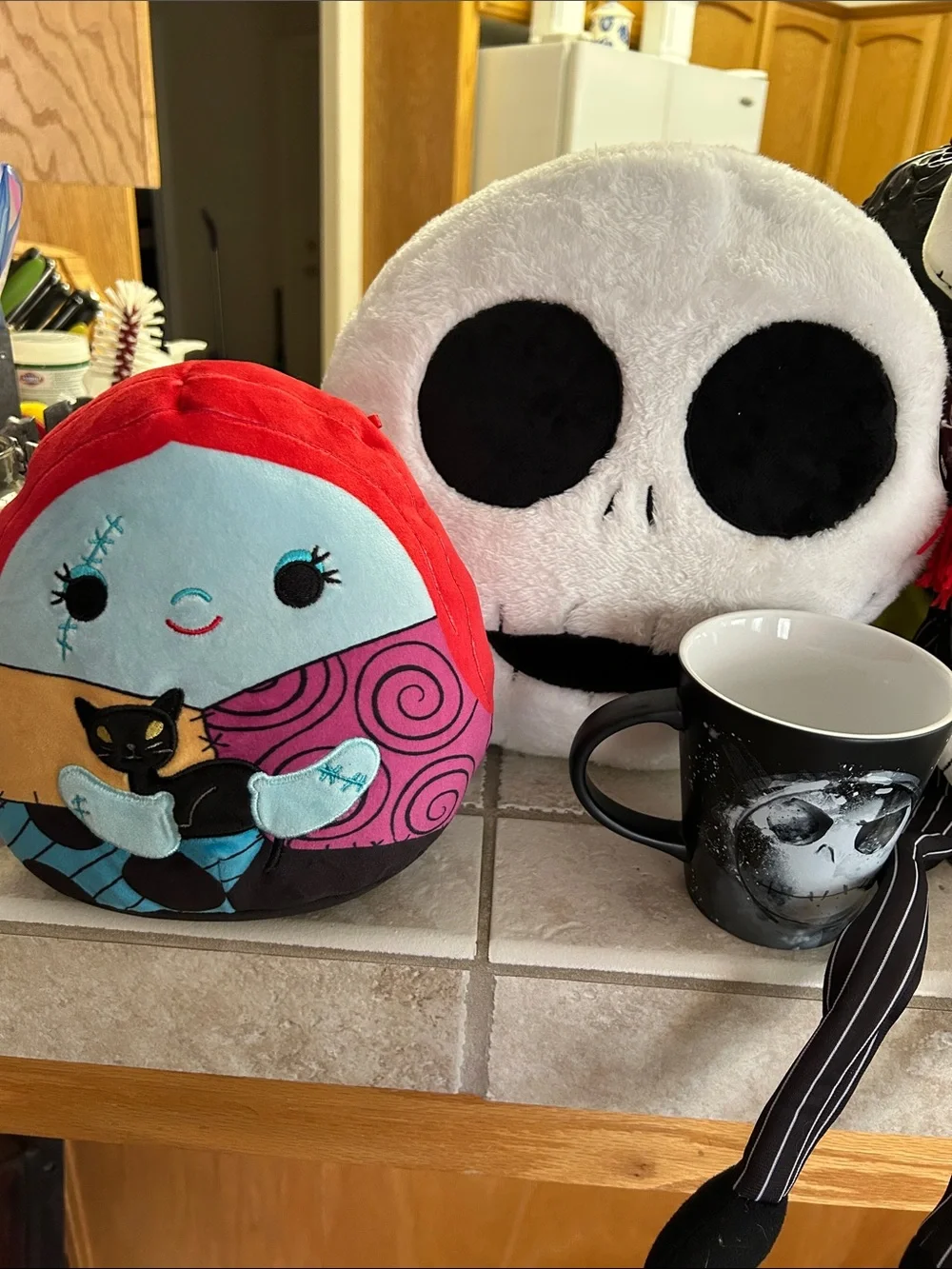 Disney The Nightmare Before Christmas Plush Lot - Black, White, Red, Blue